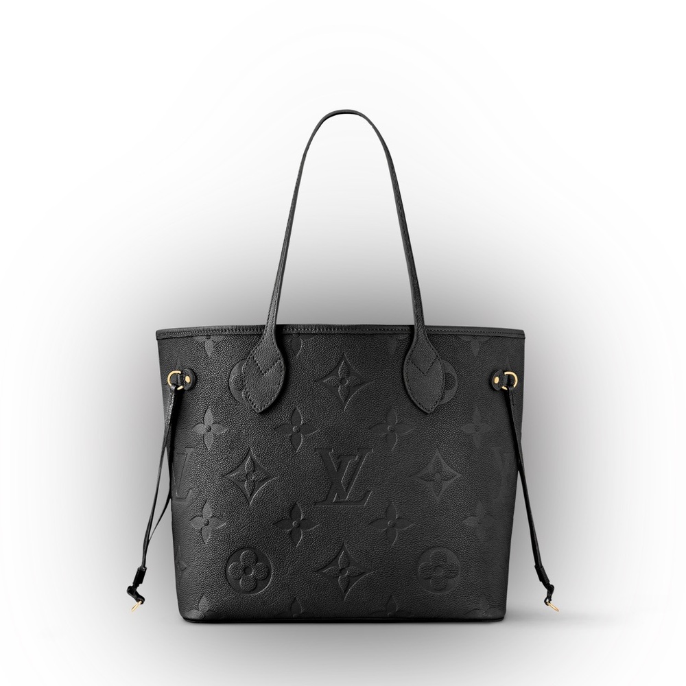 ISO Louis Vuitton Black Embossed Monogram Leather Tote